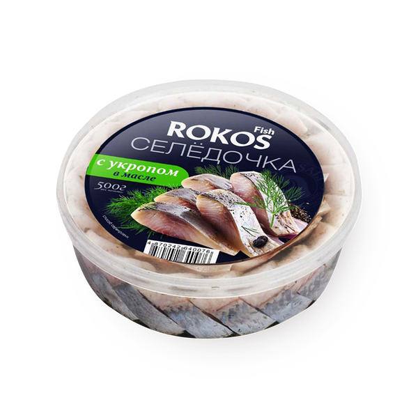 Селед­ка с укропом в масле Rokos fish