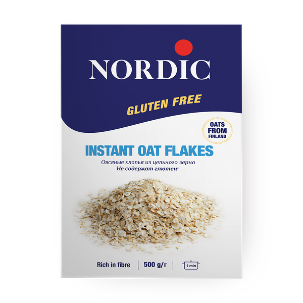 Хлопья овсяные Nordic без глютена