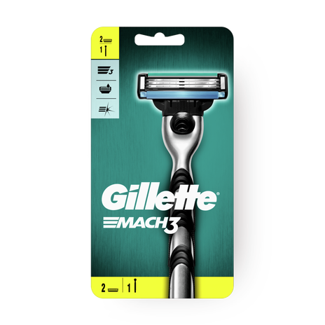 Бритва Gillette Mach 3 с двумя сменными кассетами