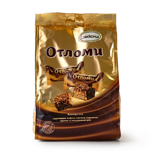 Конфеты вафельные «Отломи» с кремовой начинкой в шоколадной глазури