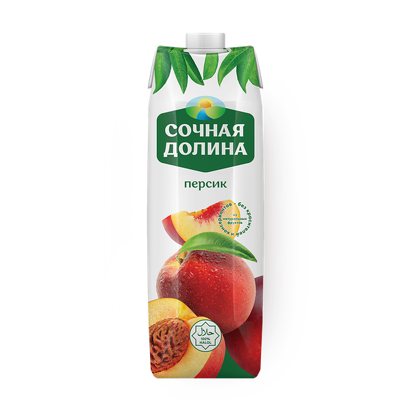 Сок Персиково-яблочный с мякотью «Сочная долина»