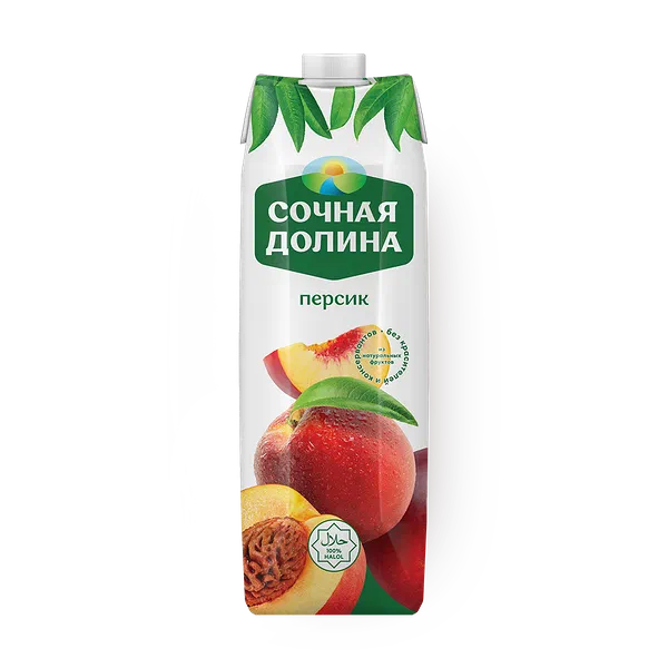 Сок Персиково-яблочный с мякотью «Сочная долина»