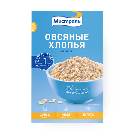 Хлопья овсяные Нежные «Мистраль»