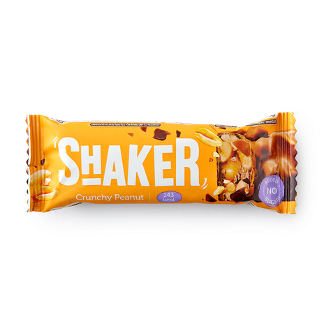 Батончик низкоуглеводный FitnesShock Shaker хрустящий арахис в глазури без сахара