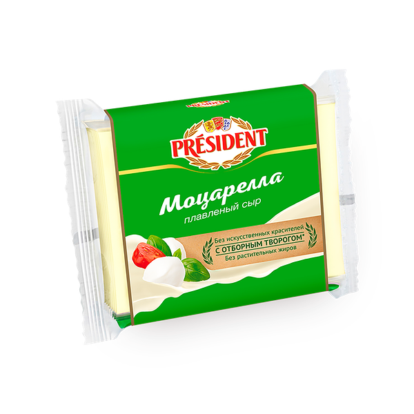 Сыр плавленый ломтевой Моцарелла 40% President