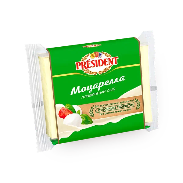 Сыр плавленый ломтевой Моцарелла 40% President