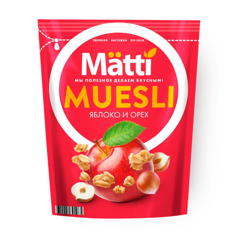 Мюсли Matti орех и яблоко