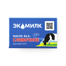 Масло сливочное 82,5% «Экомилк», 100 г — купить с доставкой из Яндекс Лавки