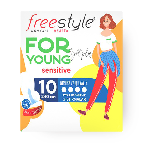 Прокладки женские гигиенические Free Style For Young Sensitive Light Plus