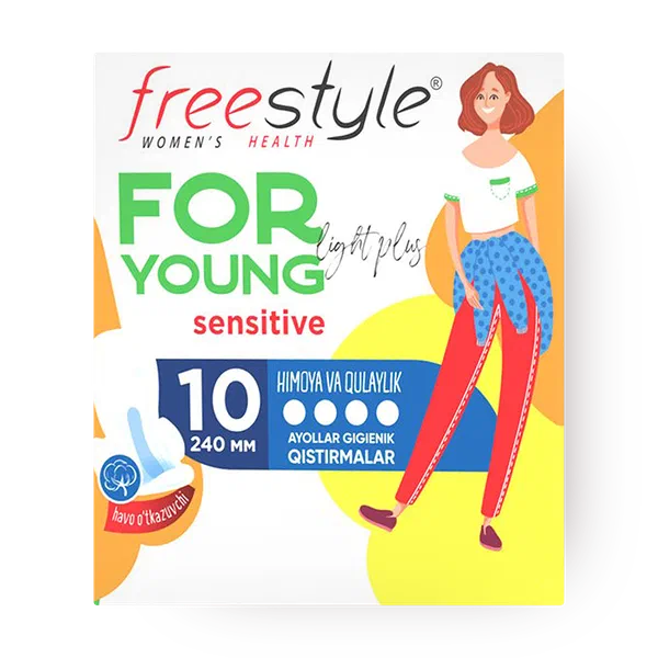 Прокладки женские гигиенические Free Style For Young Sensitive Light Plus