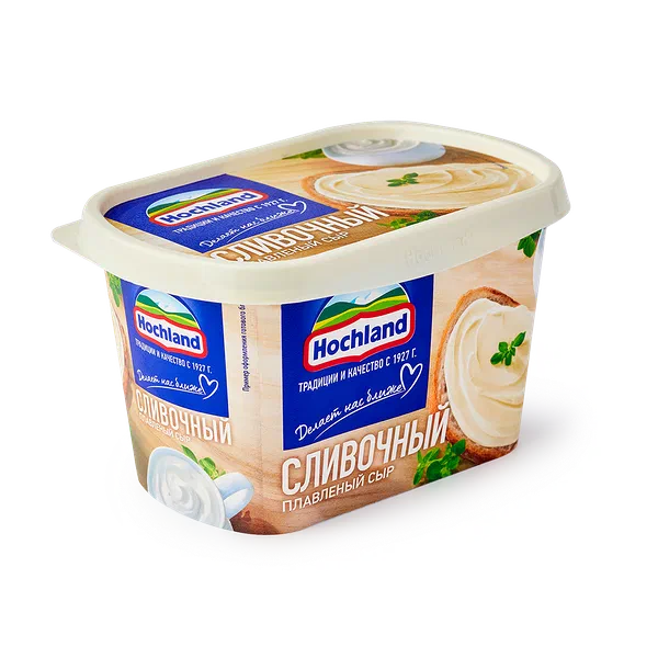 Сыр плавленый сливочный Hochland в ванночках 55%