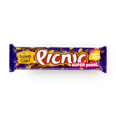 Конфета Picnic Super Peanut карамель, хлопья, изюм в глазури