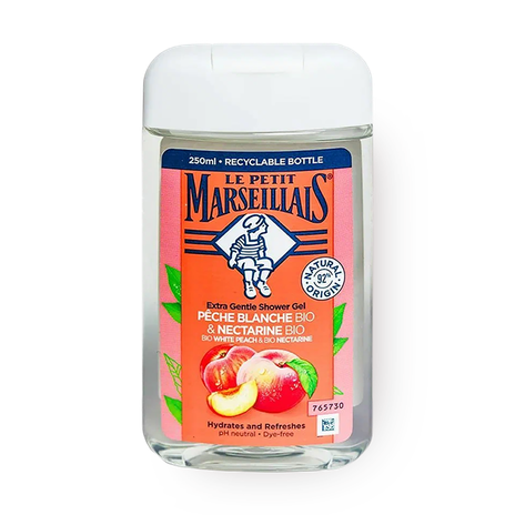 Гель для душа Le Petit Marseillais белый персик и нектарин