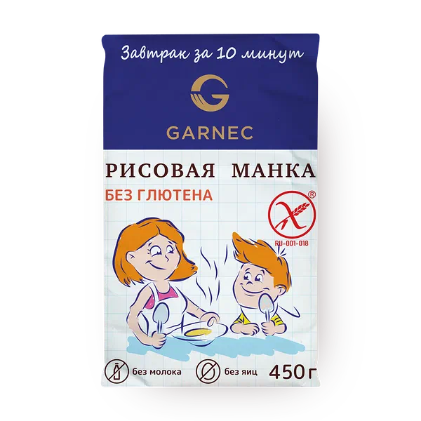 Крупа рисовая манка «Гарнец» без глютена