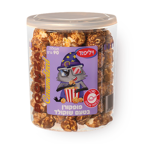 Popcorn coated with Chocolate flavor