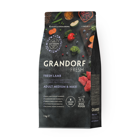 Сухой корм для собак средних и крупных пород Grandorf ягнёнок с бататом