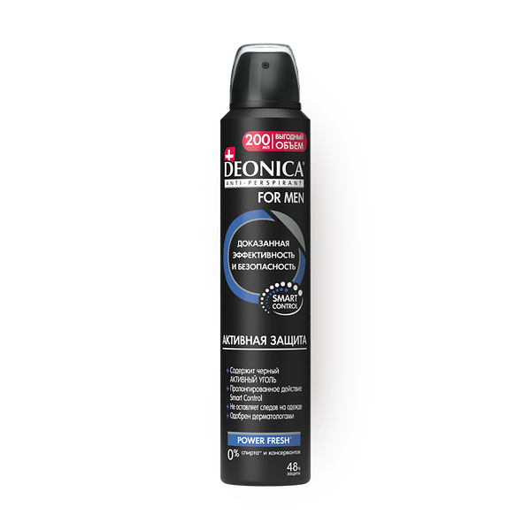 Дезодорант-антиперспирант Deonica For Men Активная защита, спрей