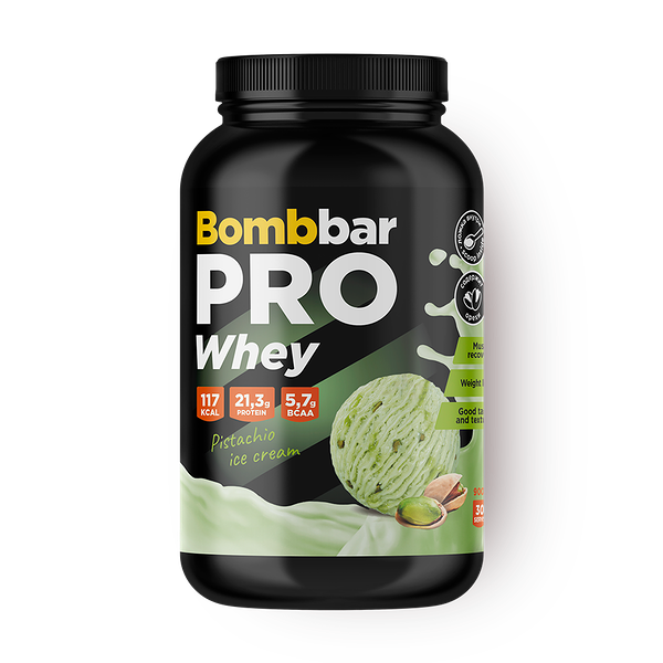 Коктейль протеиновый Bombbar Pro Whey фисташковое мороженое