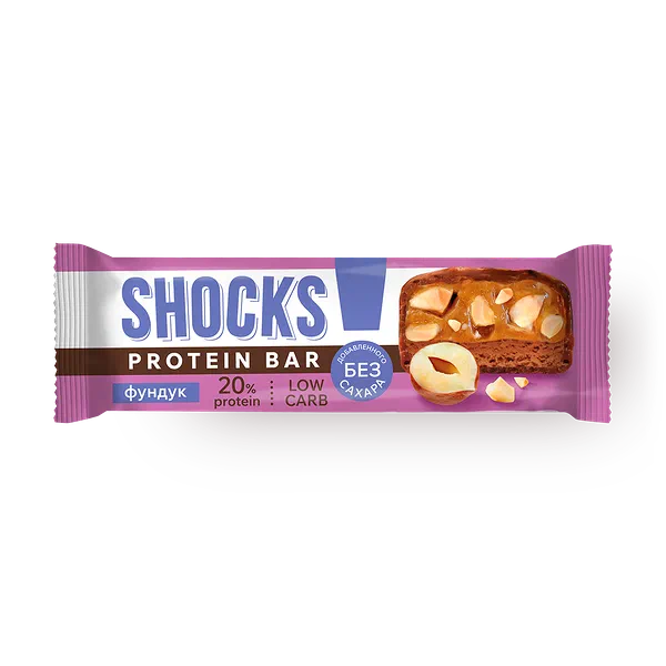 Батончик FitnesShock фундук