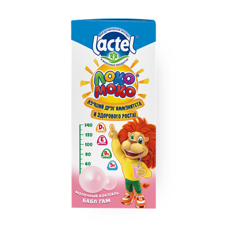 Молочный коктейль Бабл Гам Lactel Loko Moko
