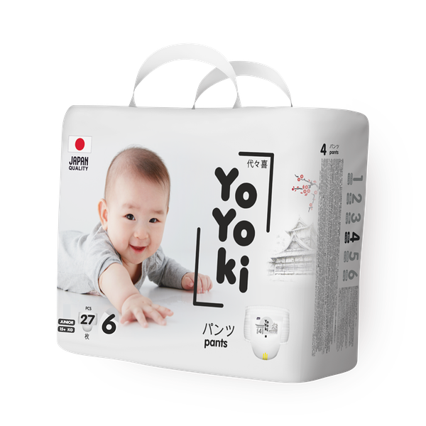 Подгузники-трусики Yoyoki размер 6 15+ кг