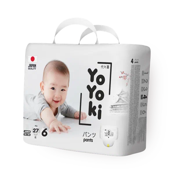 Подгузники-трусики Yoyoki размер 6 15+ кг
