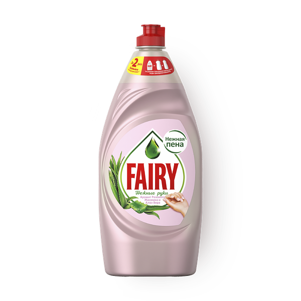 Средство для мытья посуды Fairy Нежные руки розовый жасмин и алоэ вера