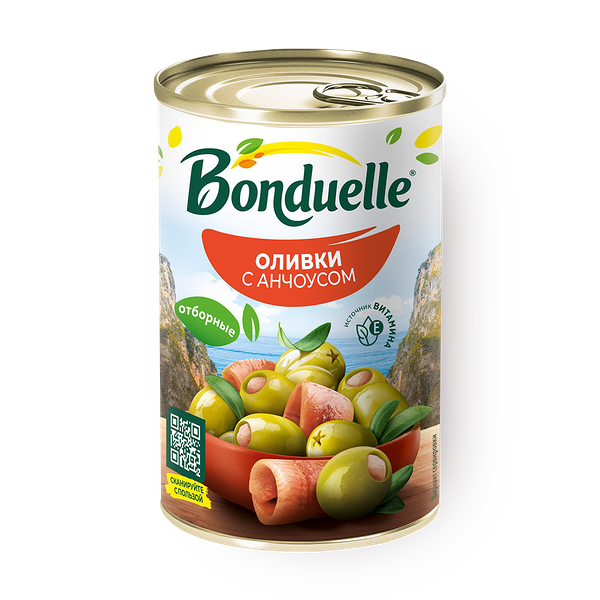 Оливки Мансанилья Bonduelle с анчоусом