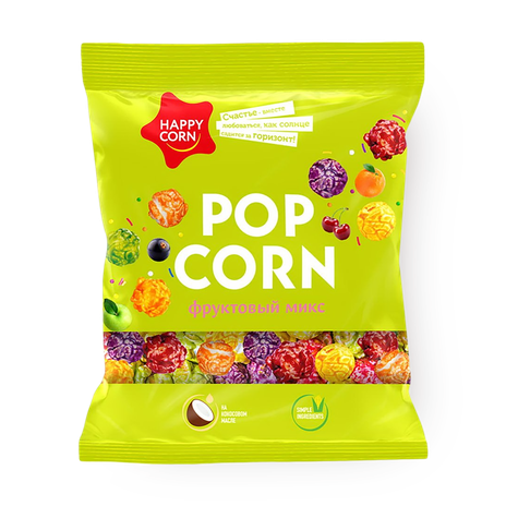 Попкорн Фруктовый микс Happy Corn