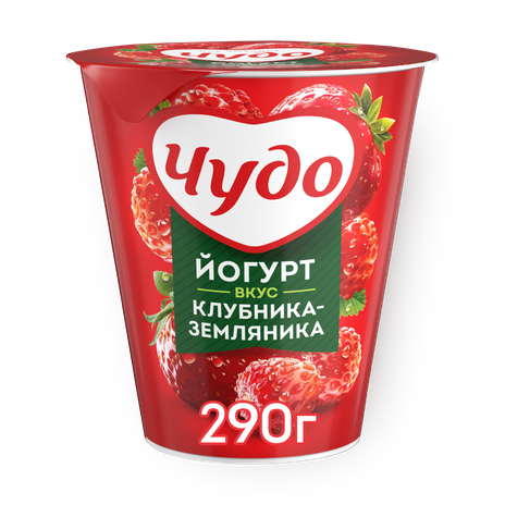 Йогурт вязкий живой «Чудо» клубника-земляника 2%