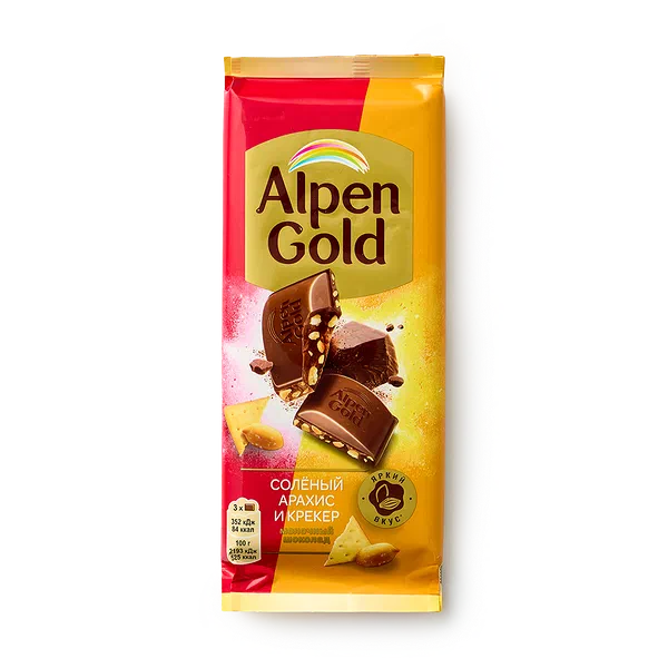 Шоколад молочный Alpen Gold клубнично-йогуртовая начинка, 80 г — купить ...