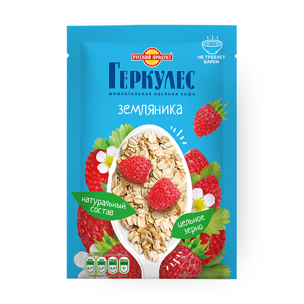 Каша овсяная Геркулес Русский продукт с земляникой