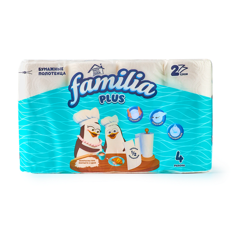 Бумажные полотенца Familia 2 слоя