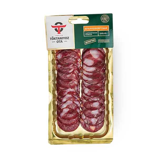 Сырокопчёная нарезка To'xtaniyoz-ota Брауншвейгская