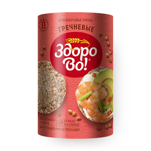 Хлебцы цельнозерновые гречневые «Здорово!»