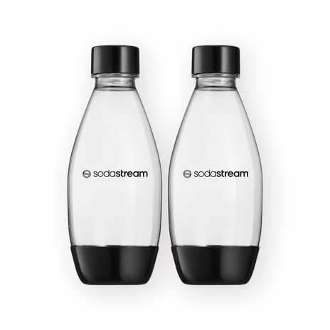 SodaStream pair of 0.5 liter black plastic bottles FUSE series