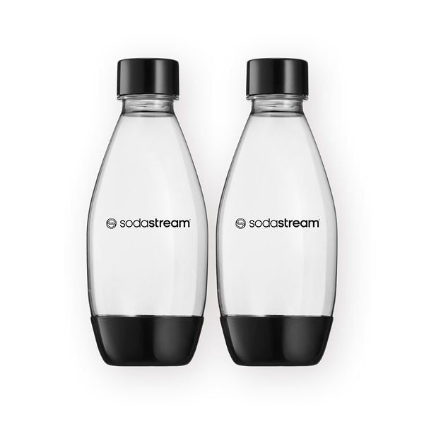 SodaStream pair of 0.5 liter black plastic bottles FUSE series