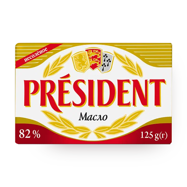 Масло сливочное «President», 82%