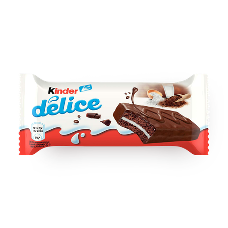 Пирожное Kinder Delice с молочной начинкой в какао-глазури