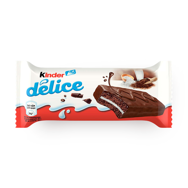 Пирожное Kinder Delice с молочной начинкой в какао-глазури