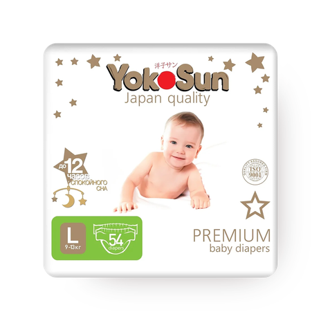 Подгузники YokoSun Premium размер L 9-13 кг