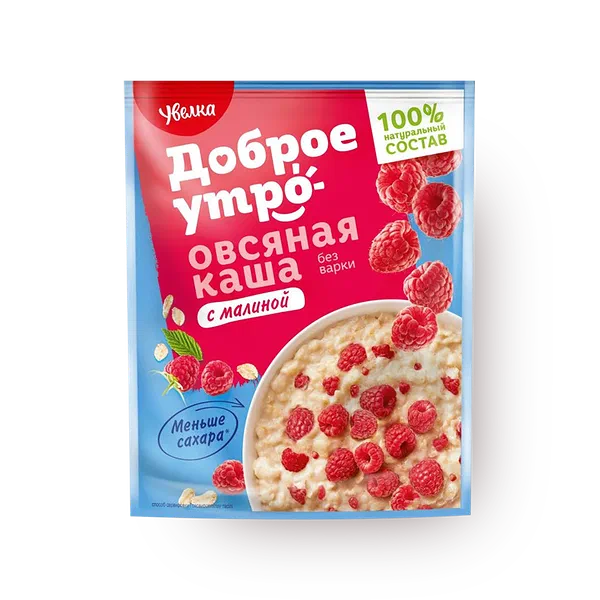 Каша овсяная без варки «Увелка» малина со сливками