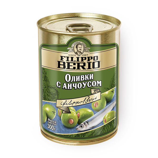 Оливки Filippo Berio с анчоусом