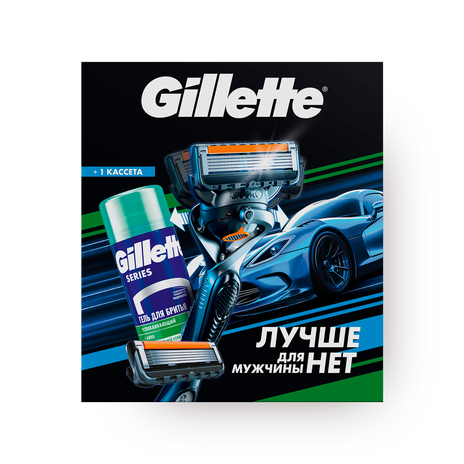 Набор подарочный Gillette бритва, гель для бритья и 1 кассета