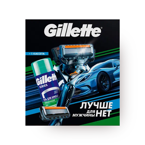 Набор подарочный Gillette бритва, гель для бритья и 1 кассета