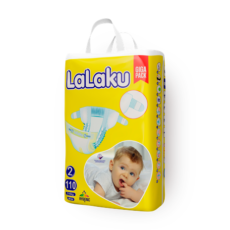 Подгузники Lalaku Giga Pack размер 2 3-6 кг