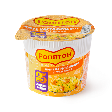Пюре картофельное «Роллтон» с сухариками