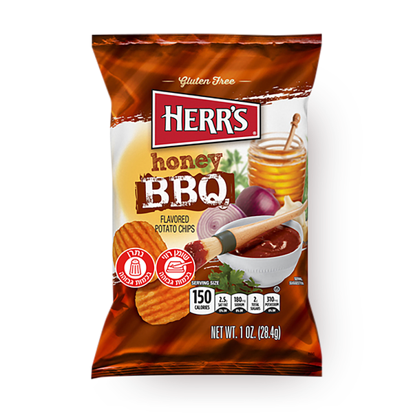 Herr's BBQ and honey flavored potato snack