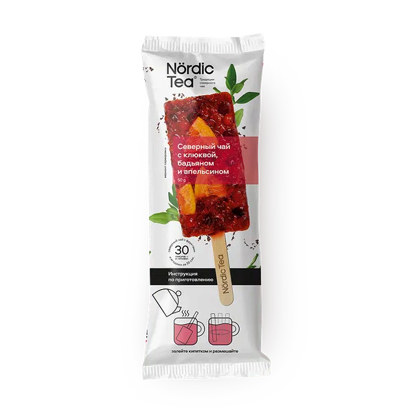 Северный чай Nordic Tea с клюквой, бадьяном и апельсином замороженный