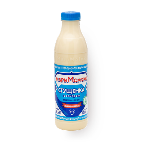 Молоко сгущённое с сахаром «Мари молоко»